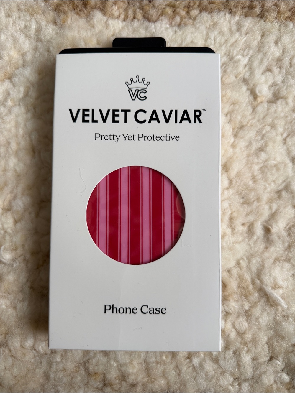Velvet Caviar Pink Striped Protective Phone Case for iPhone pro max 16